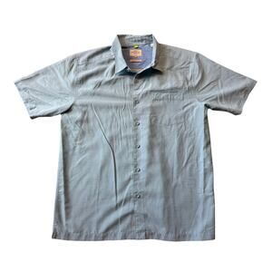 Quicksilver Waterman Comfort fit Men's Collared button up shirt. Large, Blue